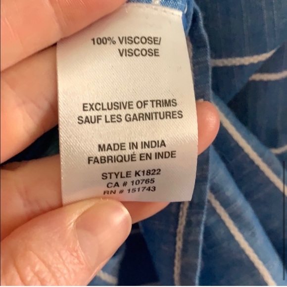 NWT Koy Resort Blue Striped Dress Size Medium - Picture 6 of 7